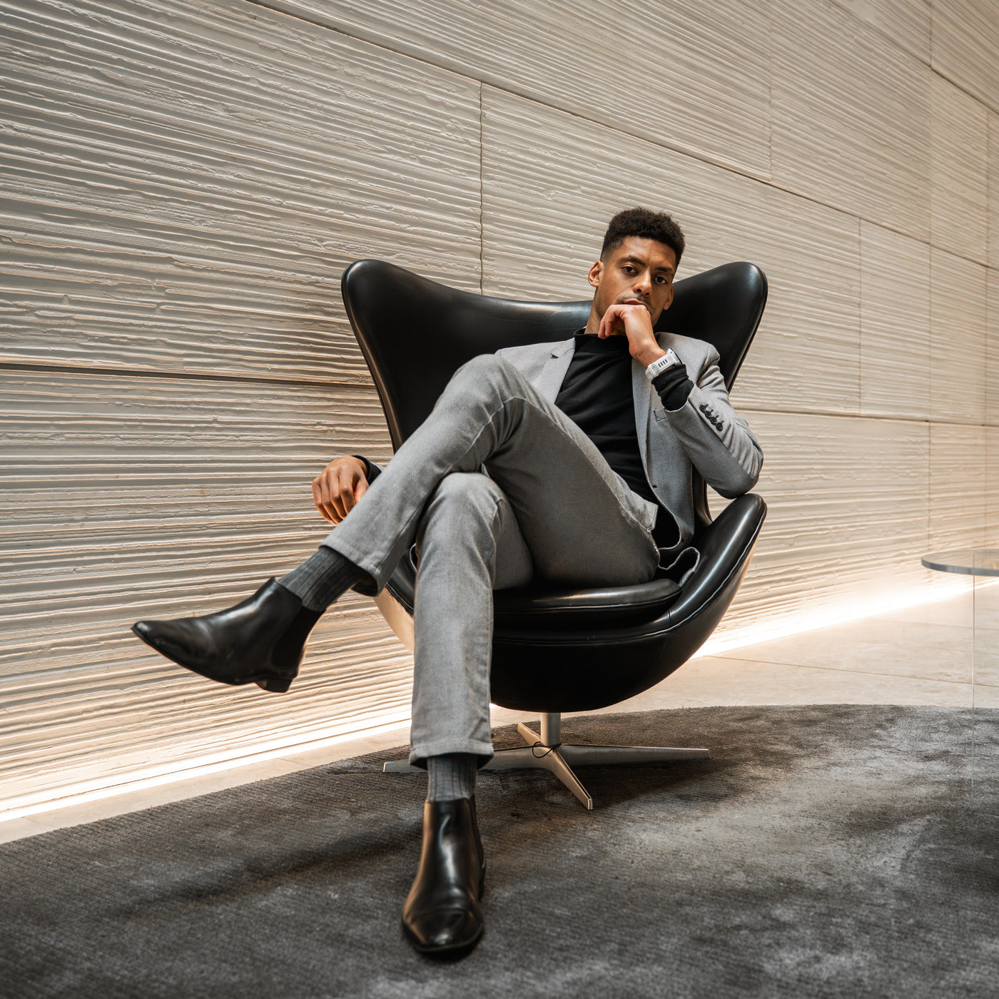 Graue Business-Socken von BLACKSOCKS im Sockenabo