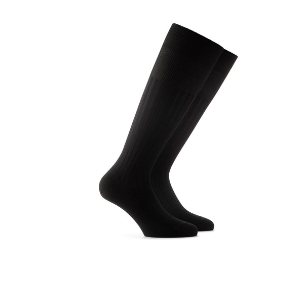 Knee High Socks for men in black | BLACKSOCKS