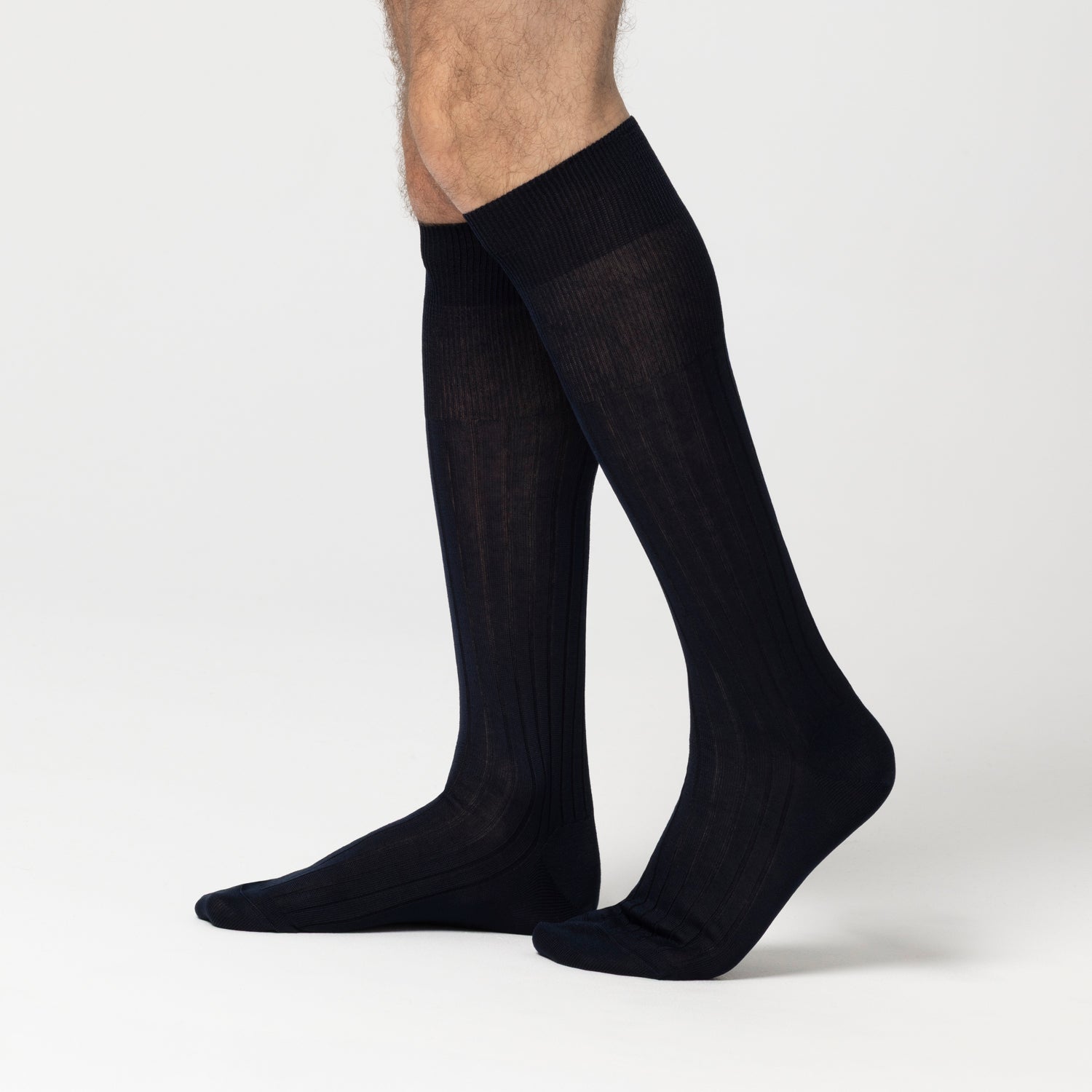 Knee High Socks for men in Navy | BLACKSOCKS Knee High Socks for men in Navy | BLACKSOCKS